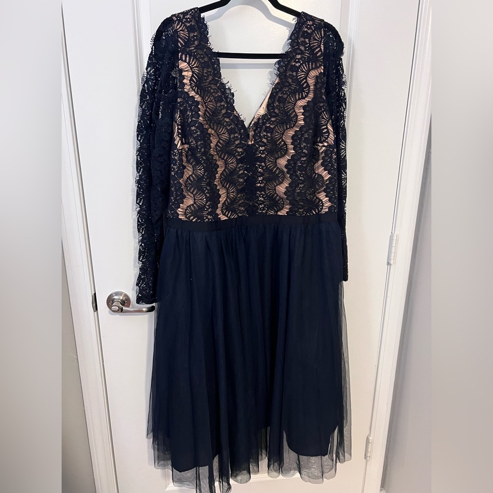 City Chic Blue Lace Dress